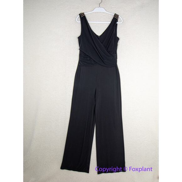 New! White House Black Market Shirred Shoulder Matte Jersey Jumpsuit, size XS‎ - Picture 4 of 14